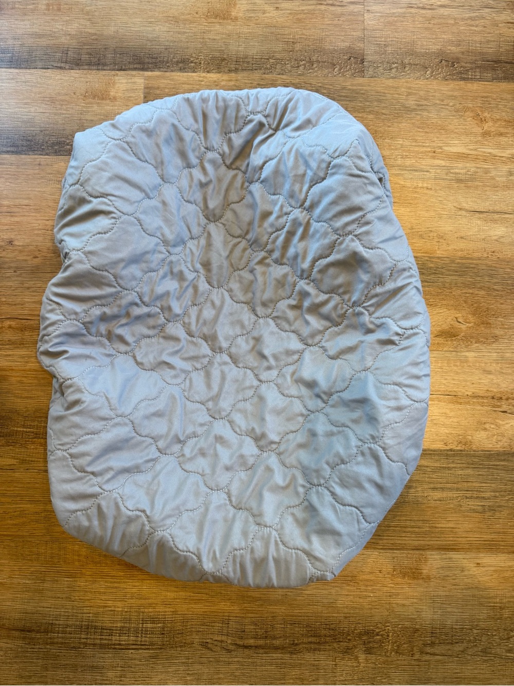 Quilted Gray Fitted Bassinet Cover